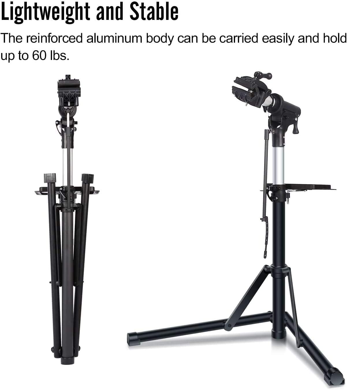 Thumbnail 6 de Sportneer faltbarer Fahrrad-Montageständer aus Aluminium – 360° drehbare Klemme & höhenverstellbar, für MTB, Rennrad, E‑Bike