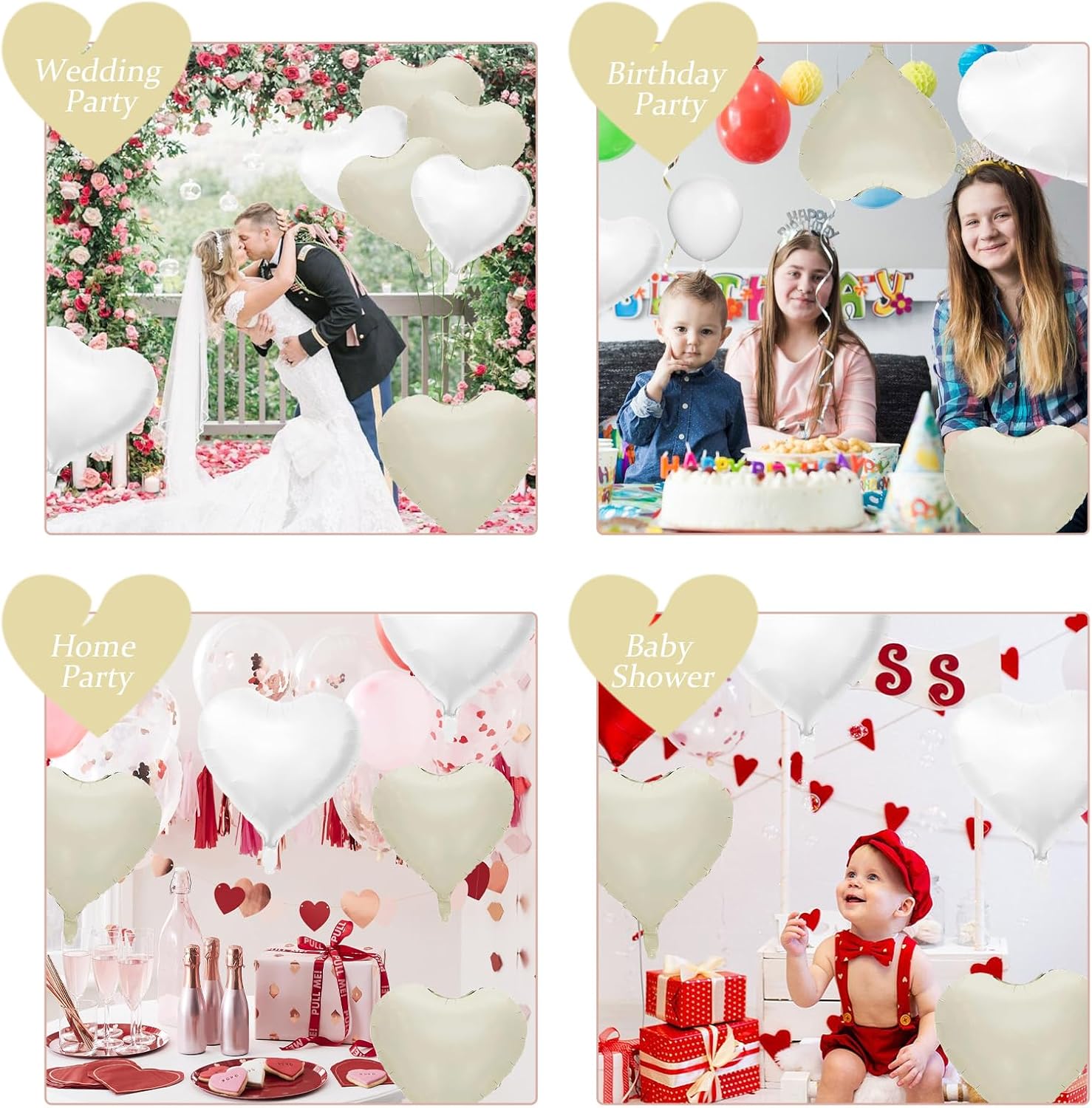 Thumbnail 6 de Heart Foil Balloons, 18-Inch