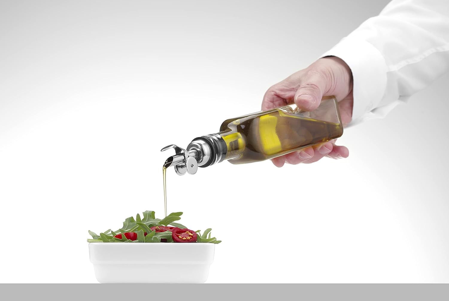 Detalle de HENDI Free-Flow Pourer for Olive Oil, Pack of 3, 18/8 Stainless Steel