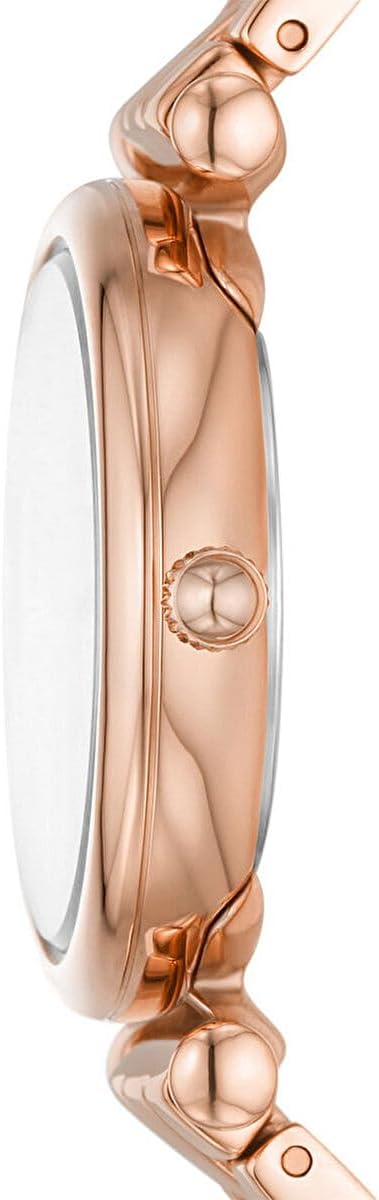 Detalle 2 de Fossil Montre Carlie pour femme en or rose, bracelet acier inox et mouvement à quartz