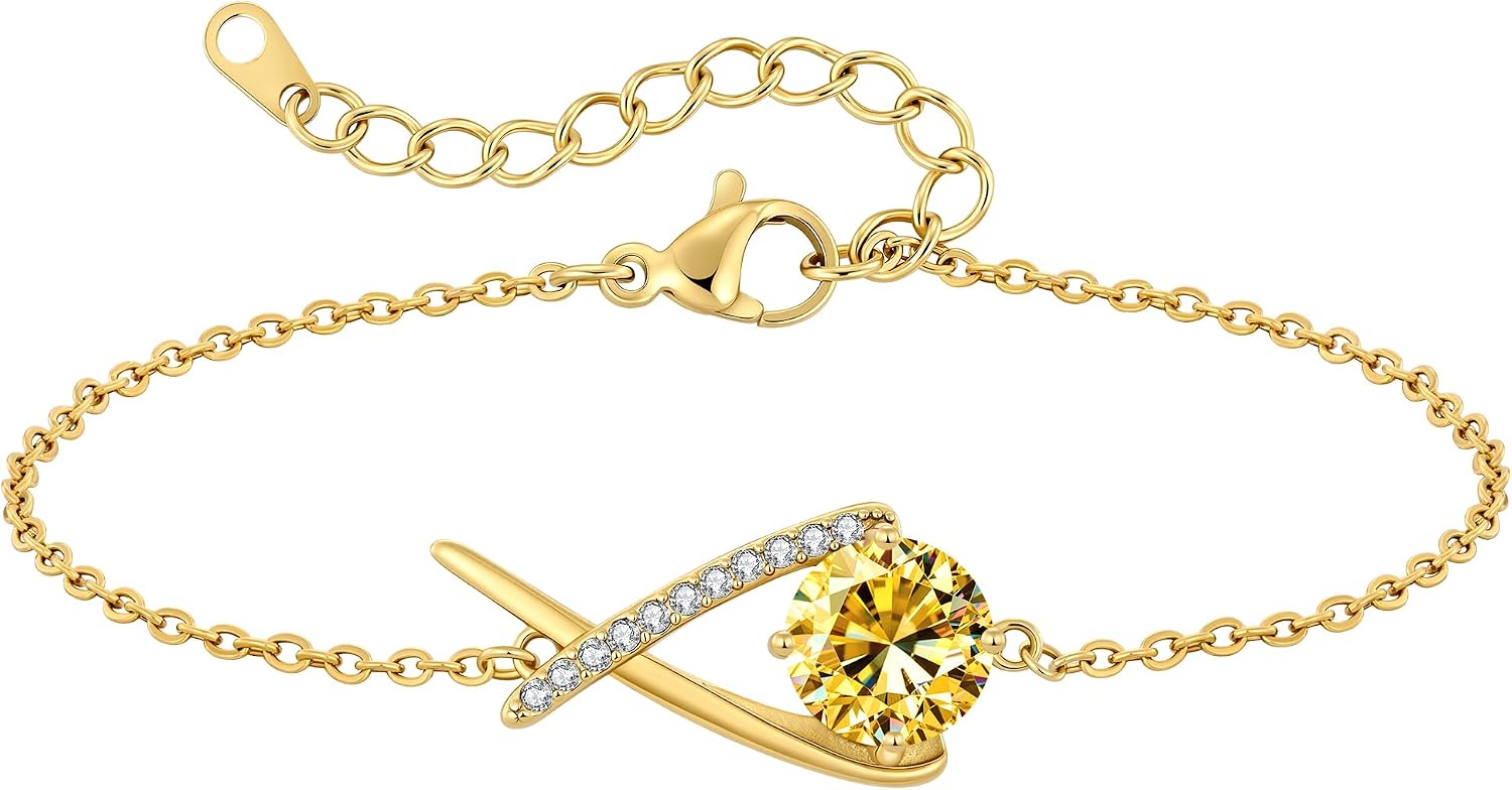 Thumbnail 6 de CDE Infinity Geburtsstein Armband Damen – zeitloses Infinity-Design mit 5A Cubic Zirkonia