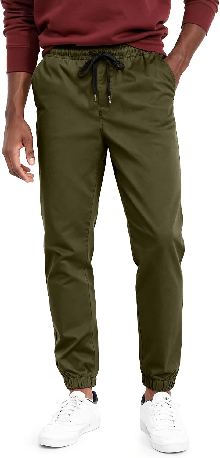 Detalle de HOTake Men's Chino Jogger Pants, Polyester Blend