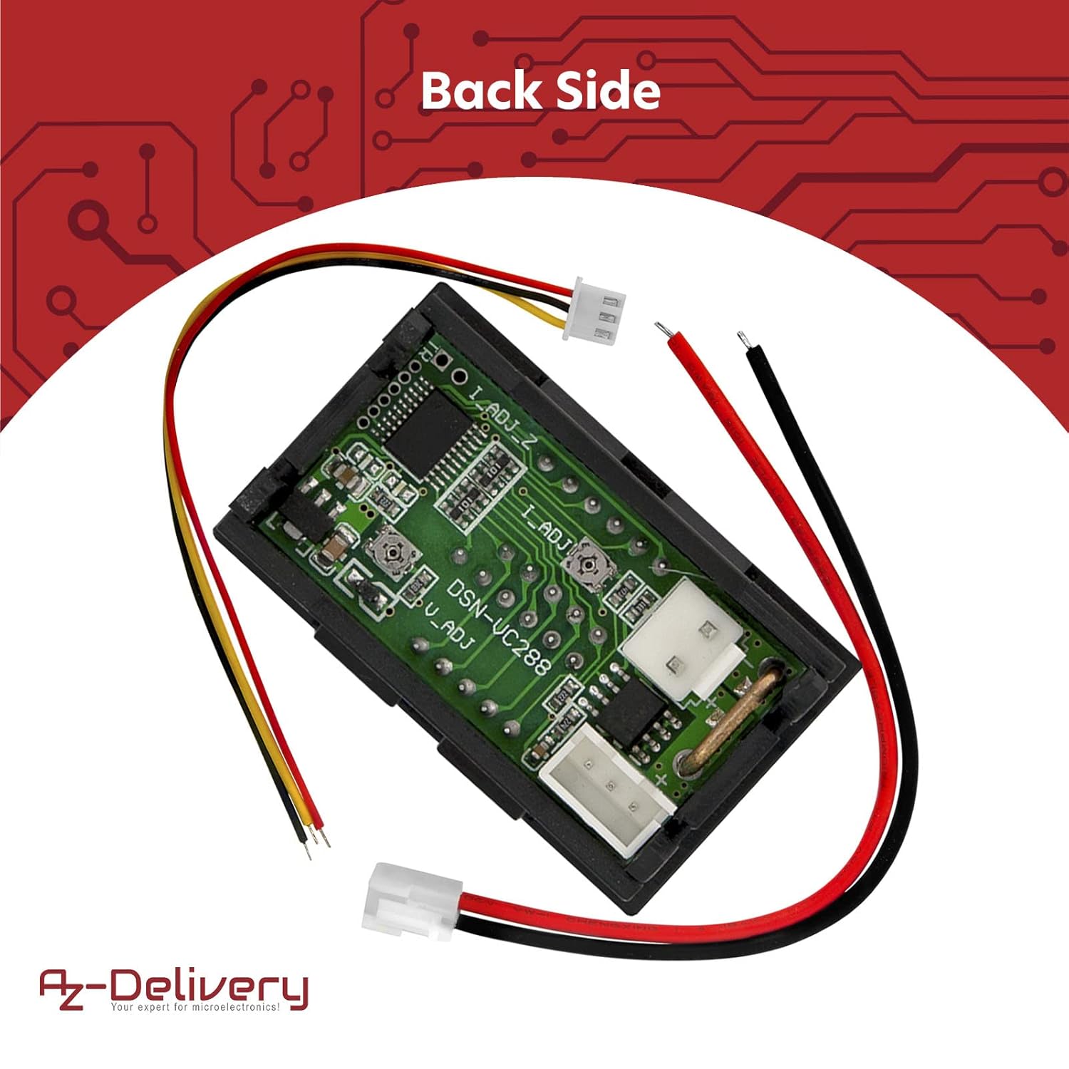 Thumbnail 2 de AZDelivery 5x moduli voltmetro amperometro DSN-VC288 con display LED per Raspberry Pi (incluso e-book)