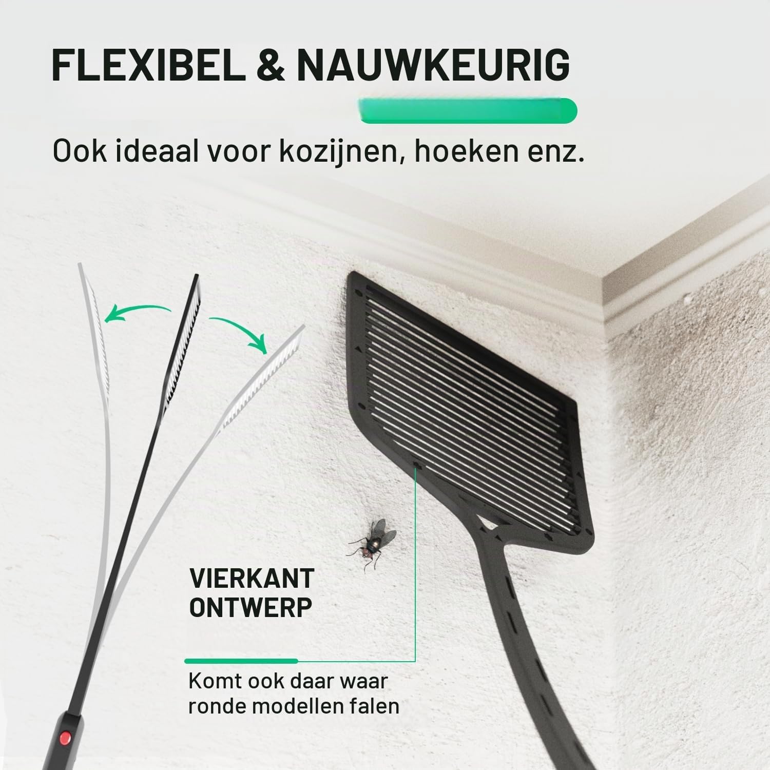Detalle de Greate 901019-2 elektrische vliegenmepper, set van 2 op batterijen