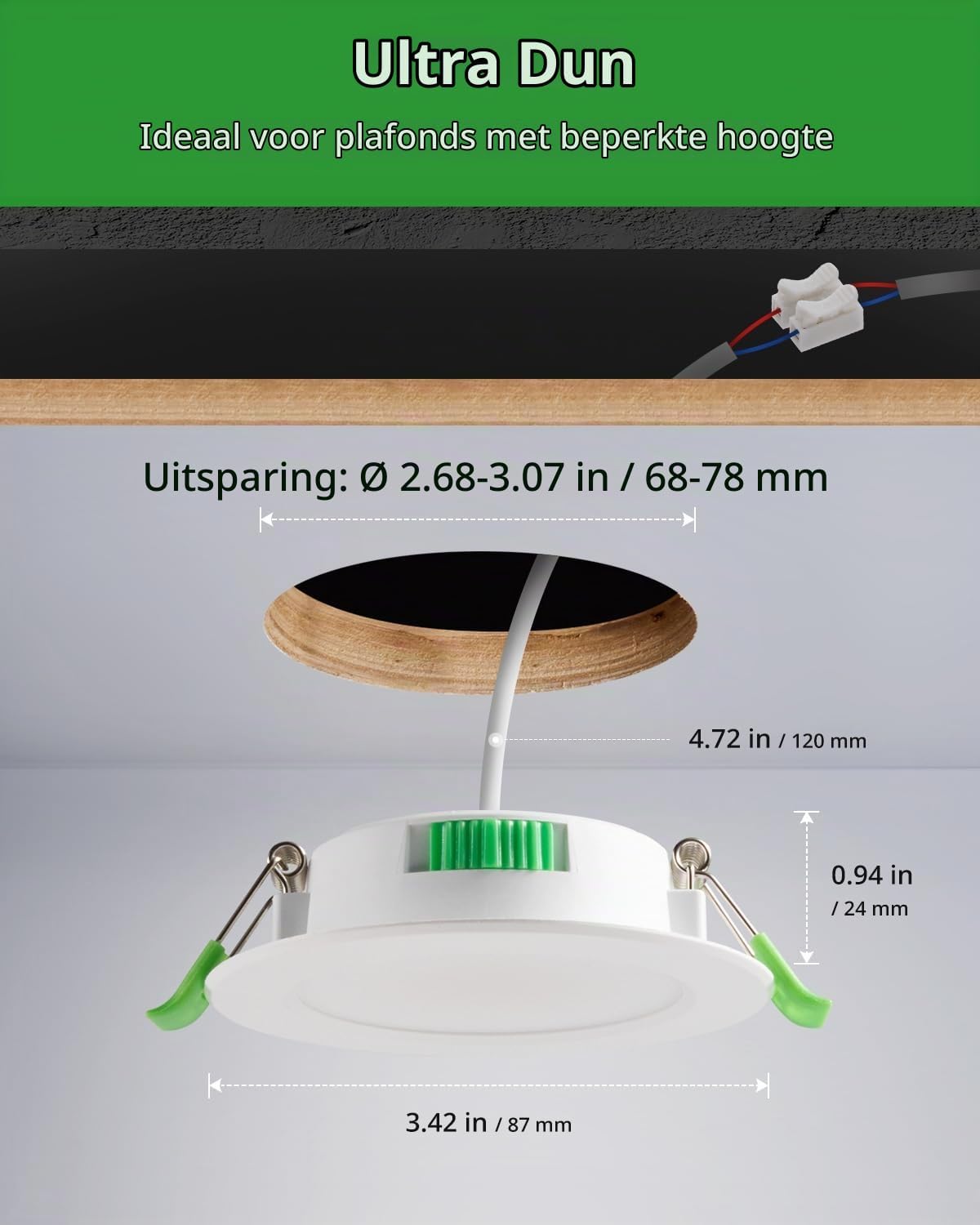 Thumbnail 6 de HOMEOW XY-RCL5D3CCT LED-inbouwspots, IP44, 5 W, 3 kleurtemperaturen