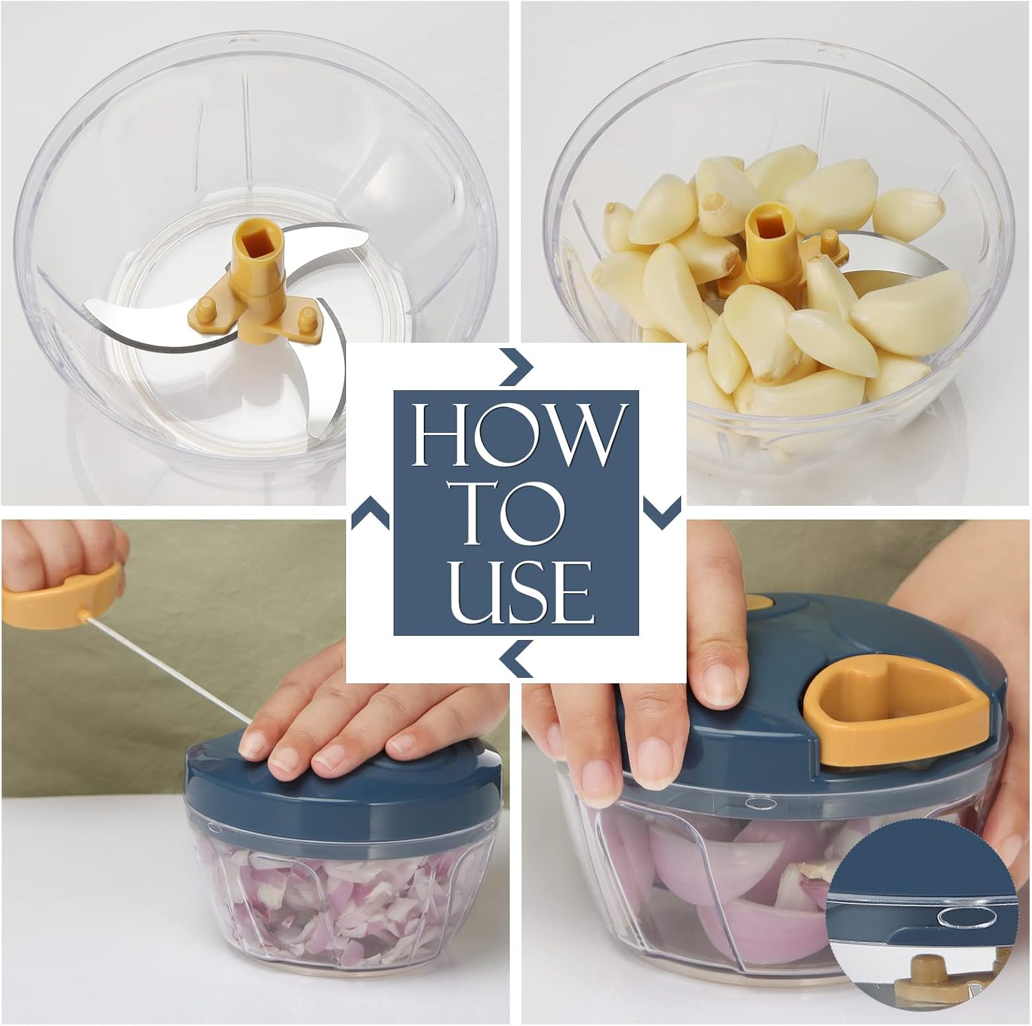 Thumbnail 4 de Ourokhome Manual Food Chopper 500ml 🥗