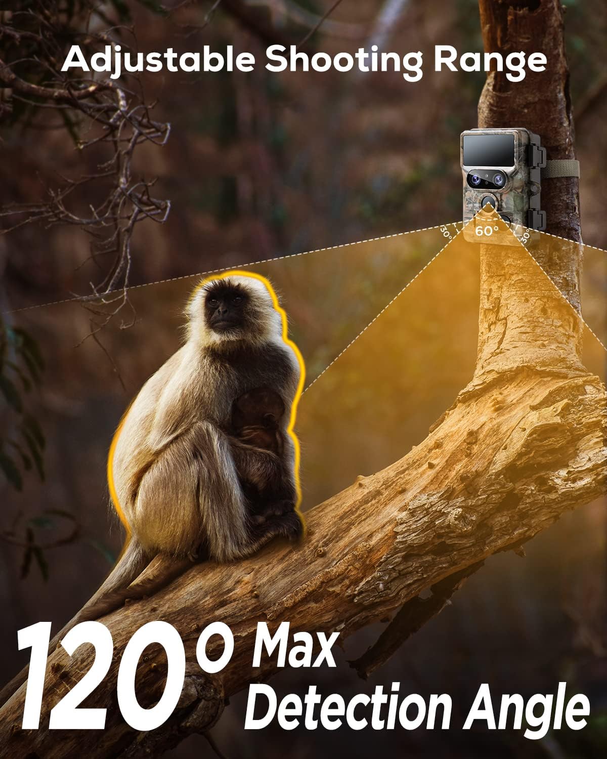 Thumbnail 6 de iZEEKER iG600 wildcamera met dubbele lens, 4K 30 fps en wifi