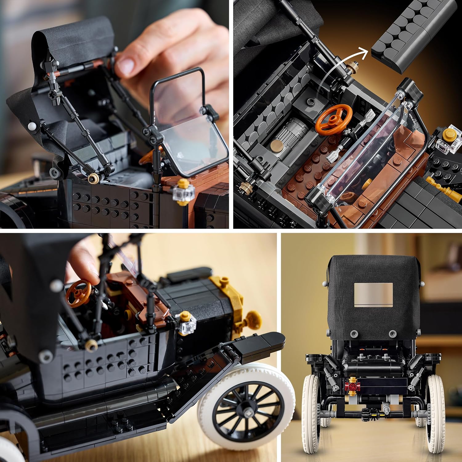 Detalle de LEGO Icons Ford Model T – Retro Auto Modellbau für Erwachsene (11376)
