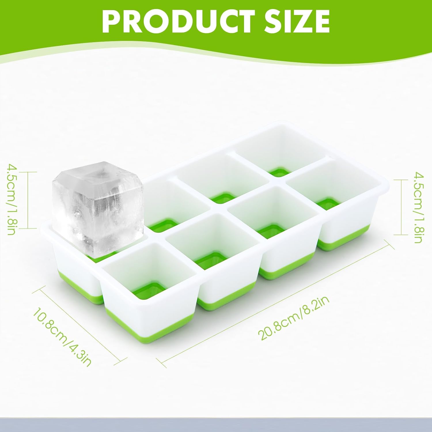 Thumbnail 3 de Sinnsally Silicone Ice Cube Trays 3‑Pack