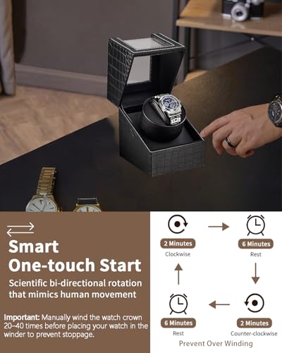 Detalle de TOPWAY Single Watch Winder for Automatic Watches