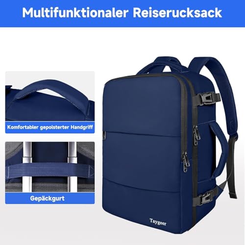 Thumbnail 6 de Taygeer Reise Rucksack 40x30x20 – Handgepäck 24 L, Laptopfach 15,6