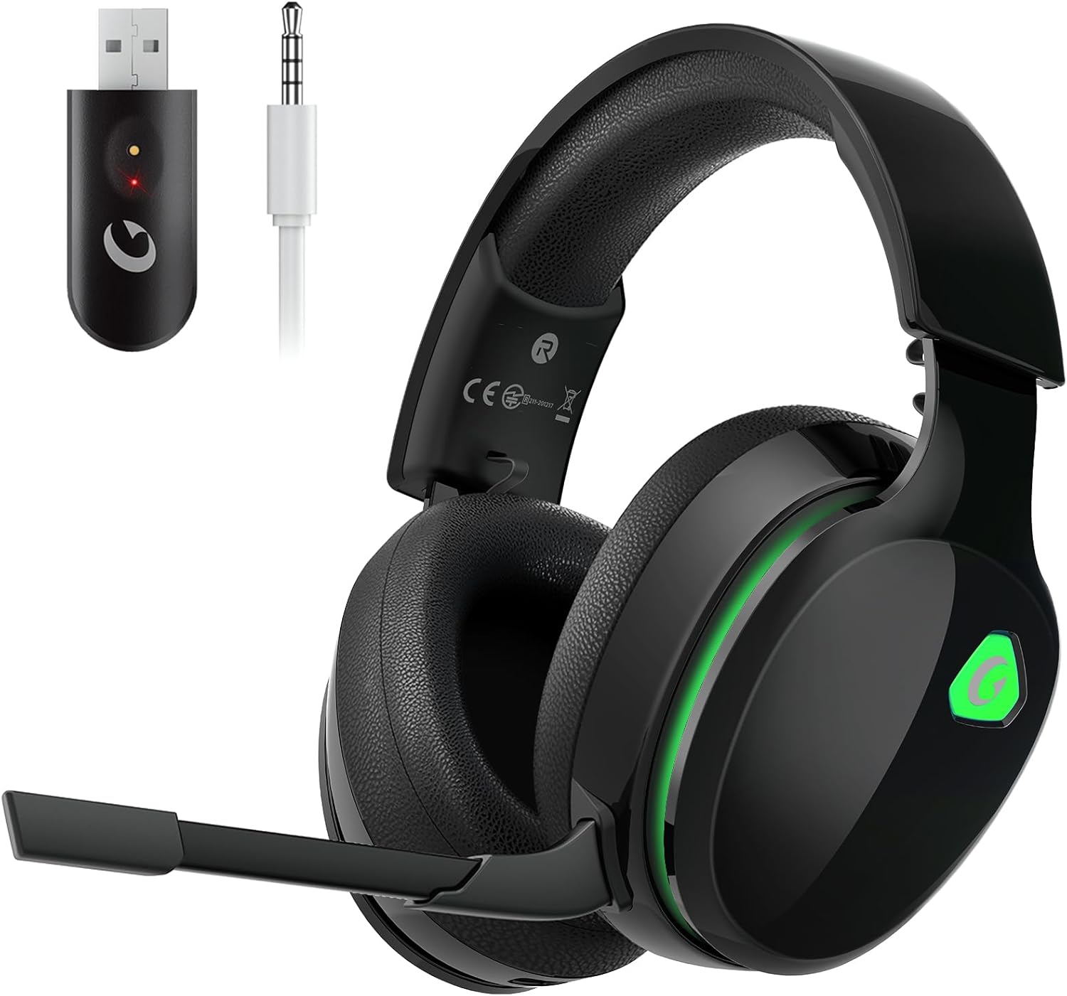 Detalle 1 de AOC Wireless Gaming Headset for PC, PS5/4, Switch – 239g, 45H Battery, 7.1 Surround
