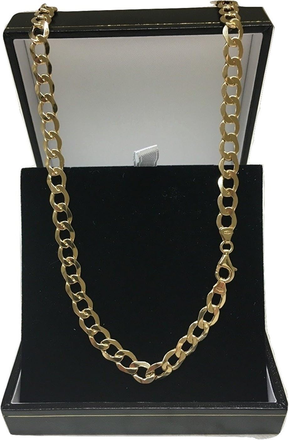 Detalle 2 de Chaîne gourmette large en or jaune 14 cts (585) - Largeur 6,60 mm, longueurs au choix