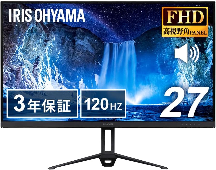Detalle de アイリスオーヤマ DT-LF276S-B 27インチ液晶モニター Full HD・120Hz・IPS・非光沢