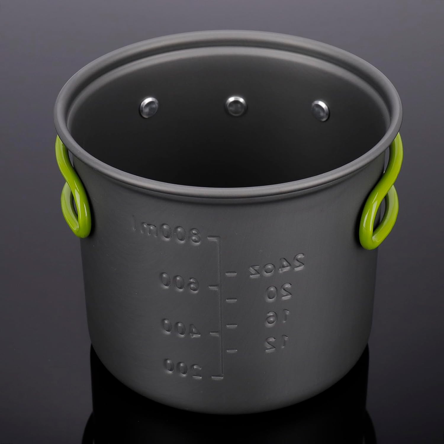 Thumbnail 5 de ERBO Camping Kochgeschirr-Set aus Aluminium für 2 Personen (7-teilig, faltbar/verschachtelt) – Grün