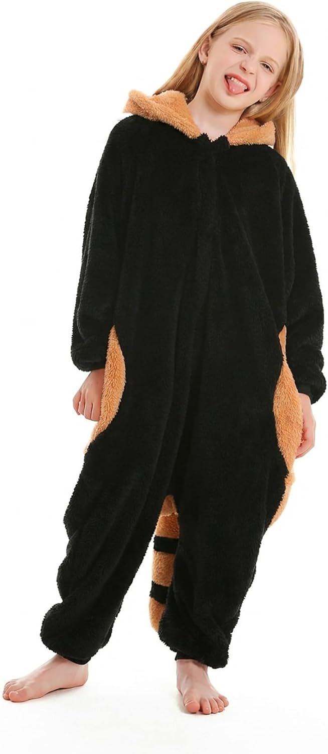 Detalle de ATOZ Kids Animal Onesie Pajamas, Flannel Costume with Hood and Tail