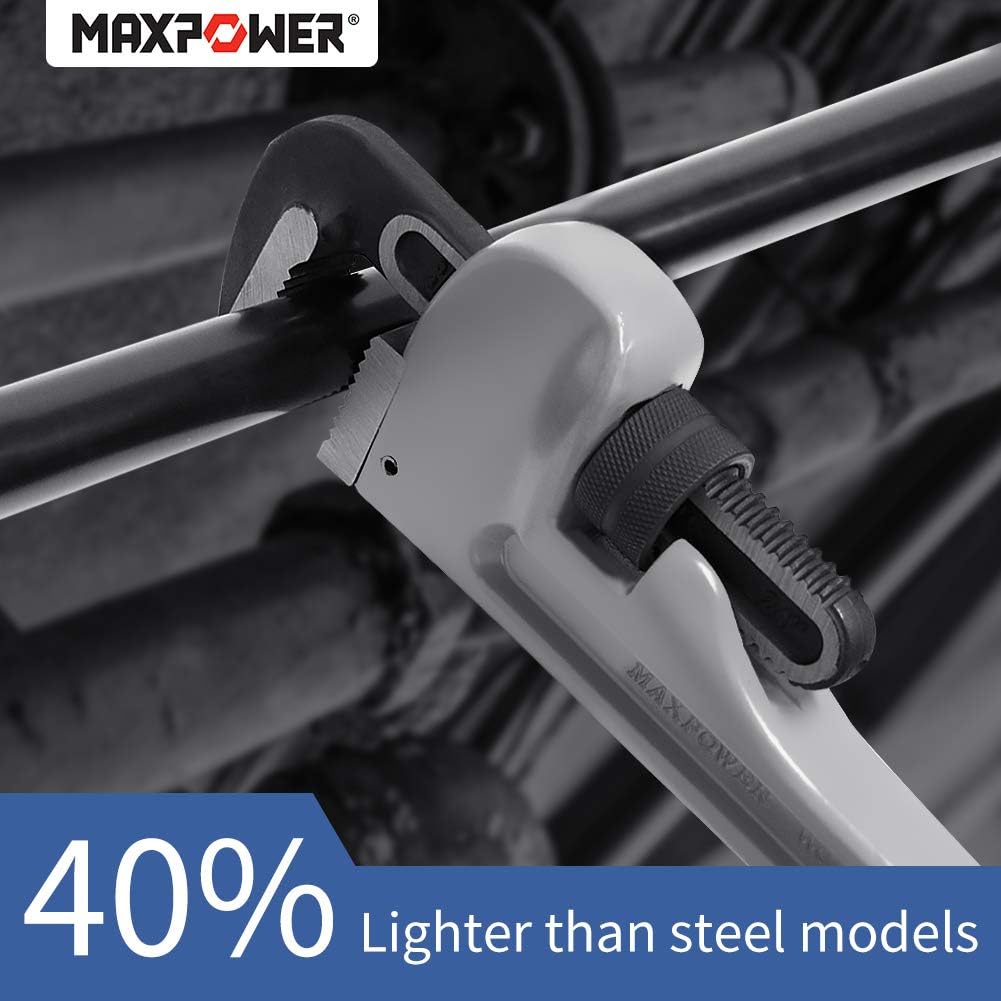 Thumbnail 1 de MAXPOWER Pipe Wrench 600mm (24-Inch) Aluminum Straight Pipe Wrench
