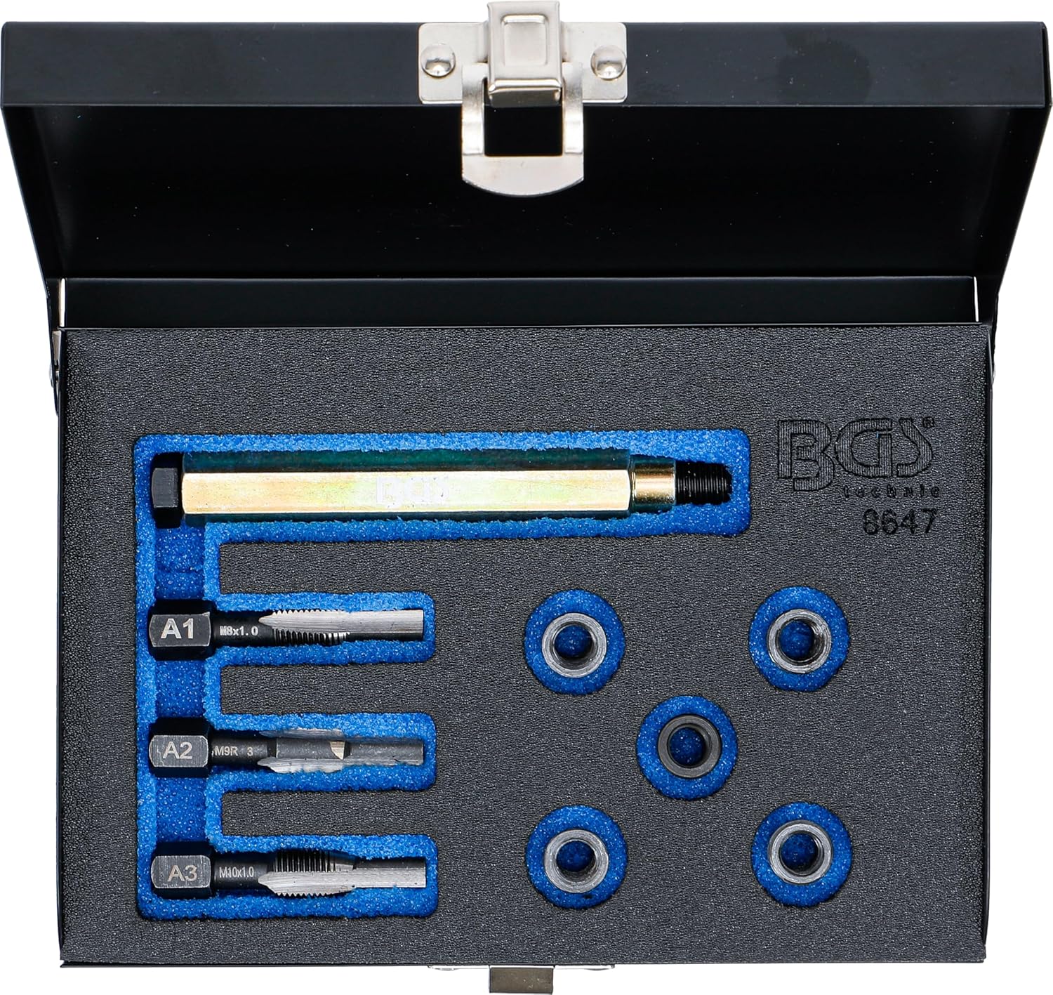 Detalle de BGS 8647 kit riparazione filetti sedi candelette M8 x 1,0