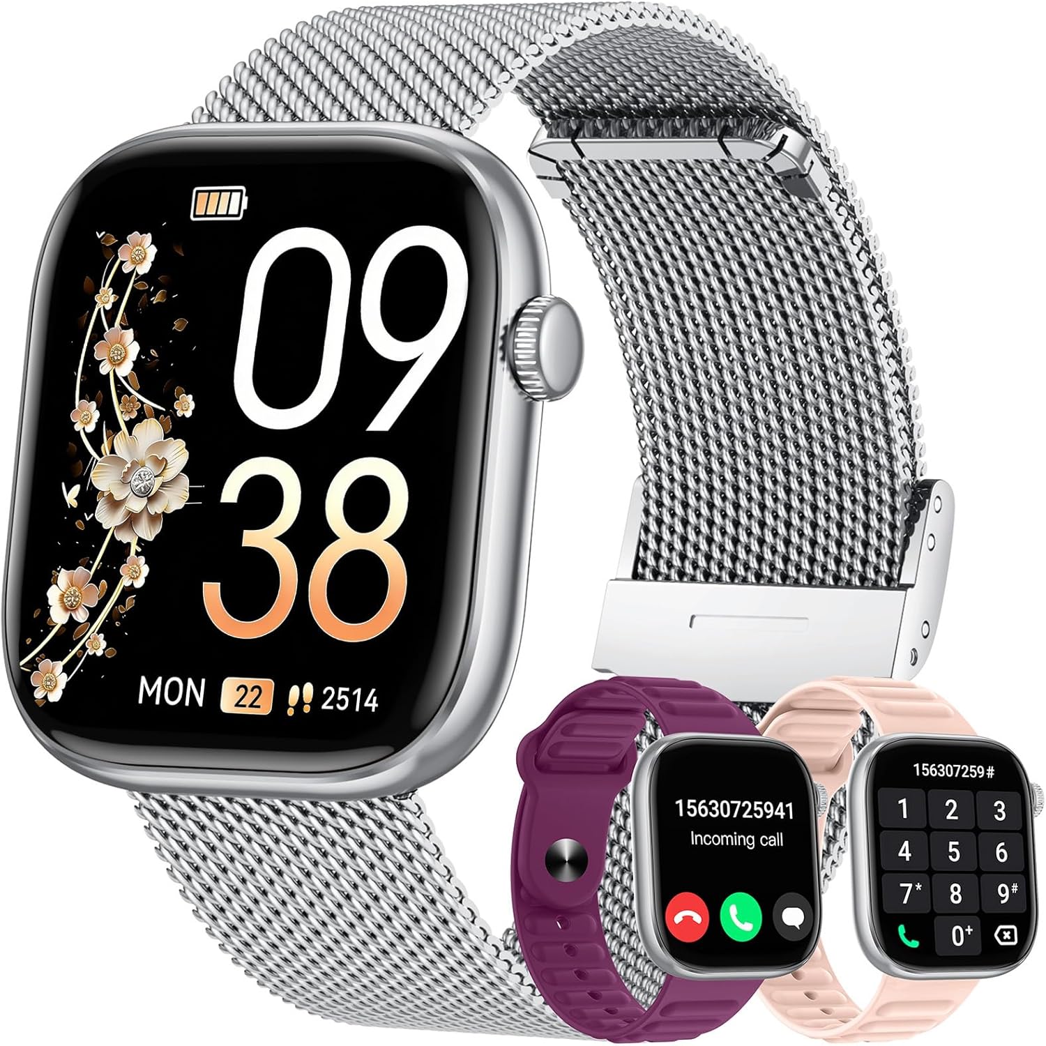 Detalle de idomars Lady Smartwatch for iOS & Android (IP67) with SpO₂, heart rate, sleep and call features