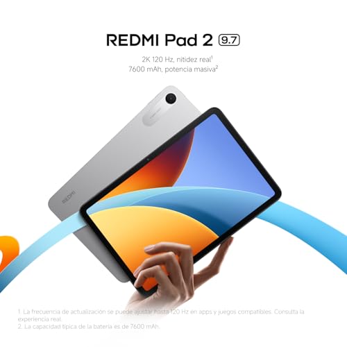 Detalle de Xiaomi Redmi Pad 2: Tablet de 9,7” con 4+64 GB, rendimiento fluido y batería para todo el día