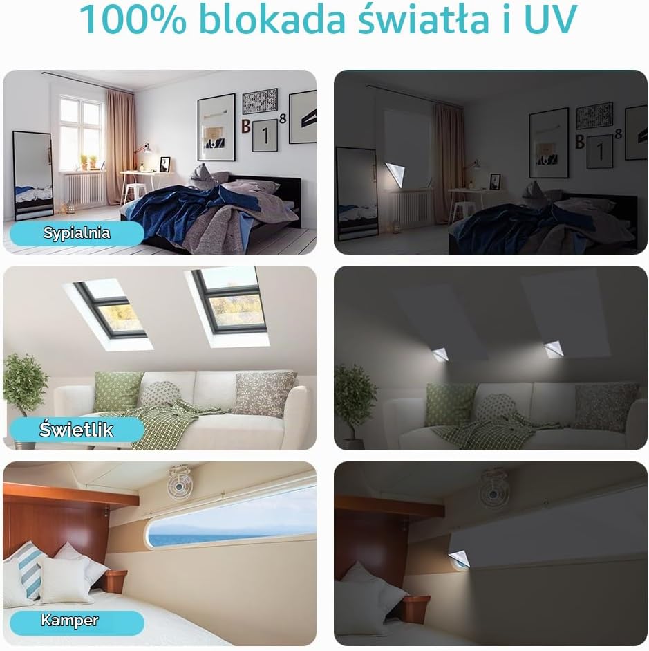 Detalle 2 de Ainiv 5059524 – przenośna roleta zaciemniająca 300 × 145 cm do przycięcia