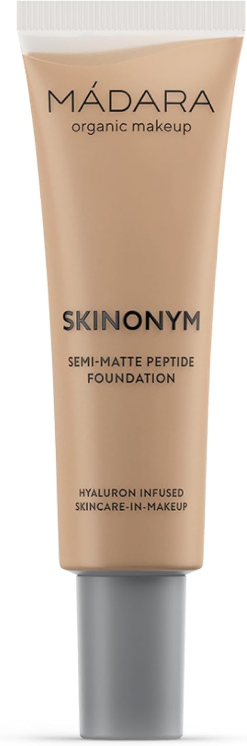 Thumbnail 1 de MÁDARA Fond de Teint Peptide Skinonym #55 Argile – Teinte semi-mate, peau nourrie et protégée