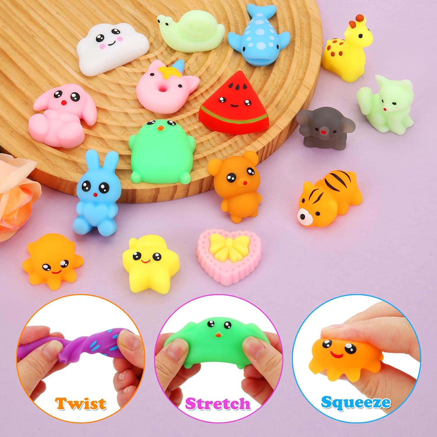 Thumbnail 2 de Mochi Squishy Toys – 27-Piece Mini Kawaii Squishies Set for Kids