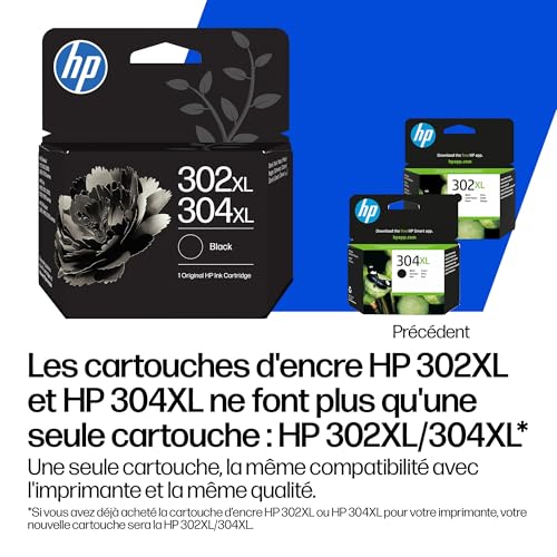 Detalle de HP 302XL/304XL Noir – Cartouche d’encre originale grande capacité