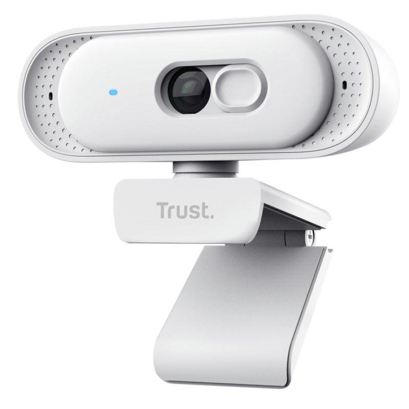 Detalle de Cámara web Trust Tomar 2K QHD Blanca: videoconferencias nítidas y sin complicaciones