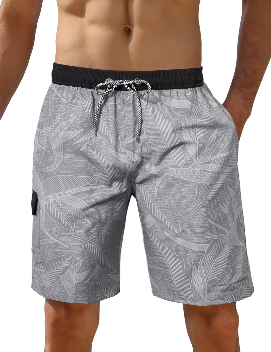 Detalle de iCKER Mens Swim Shorts: 3D Print Beach Boardshorts for Summer