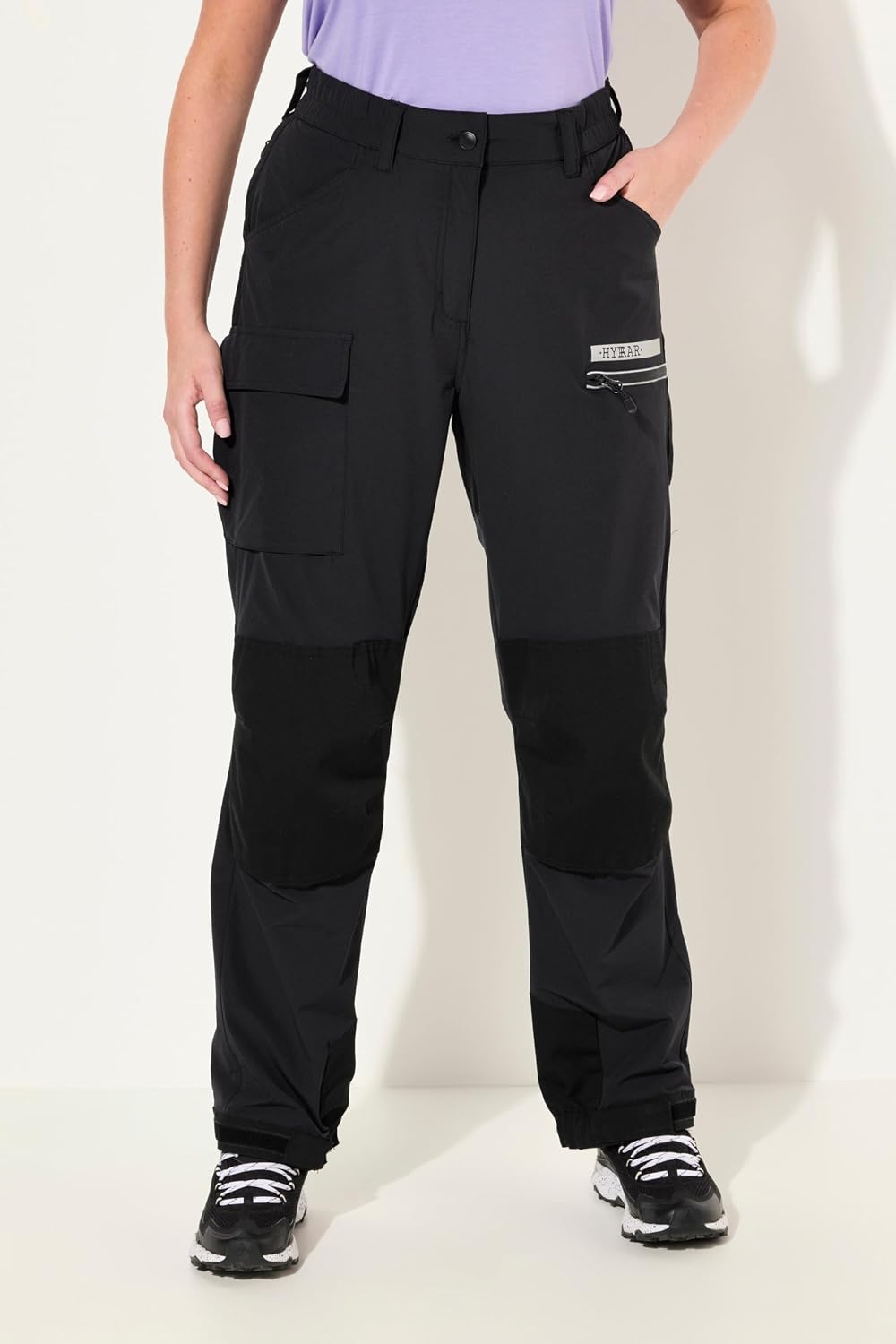 Detalle de Ulla Popken Pantaloni da Trekking Hybrid HYPRAR – taglie grandi, vestibilità attillata