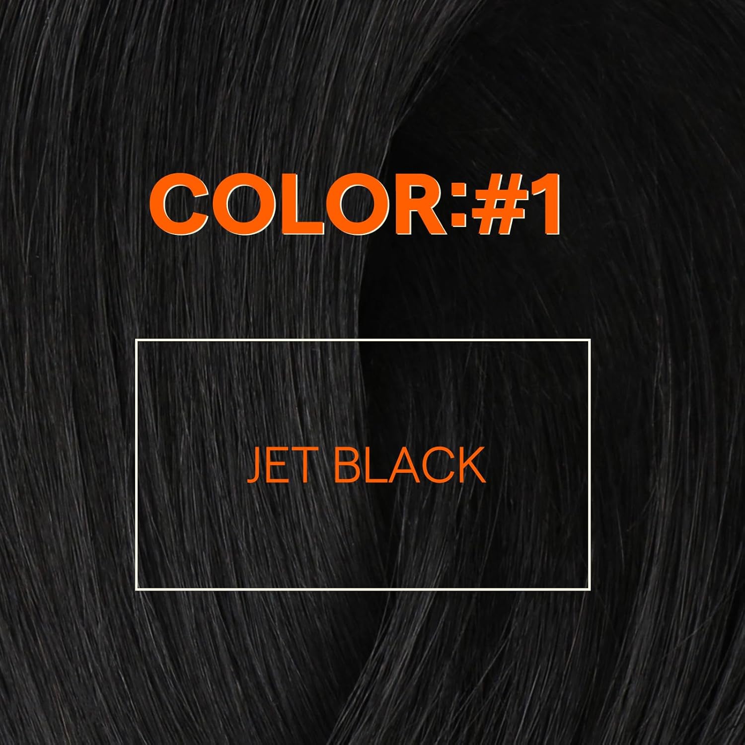 Detalle 2 de Full Shine Sew In Hair Extensions Real Human Hair – Double Weft Jet Black (22Inch, 105G)
