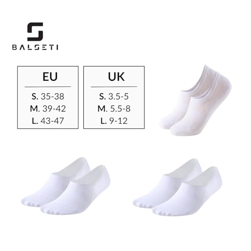 Detalle de Balseti Calcetines Invisibles para Mujer Pinkies: 85% Algodón, Pack 6 Pares, Talla 35-38