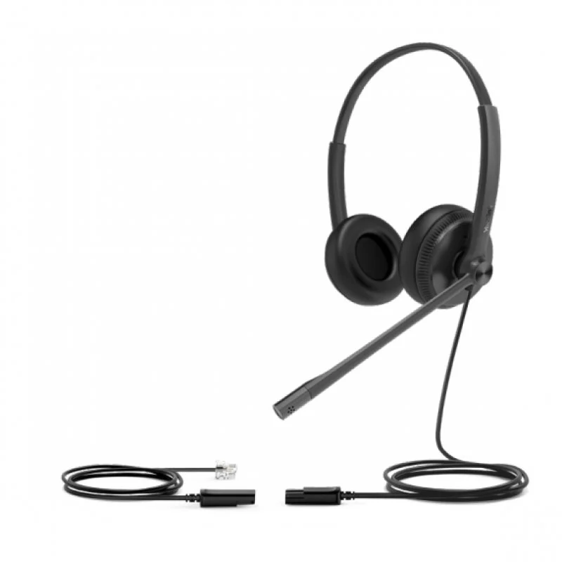 Detalle de Yealink YHS34 Lite Dual: Auricular ligero y cómodo para teléfono IP con conexión QD a RJ9
