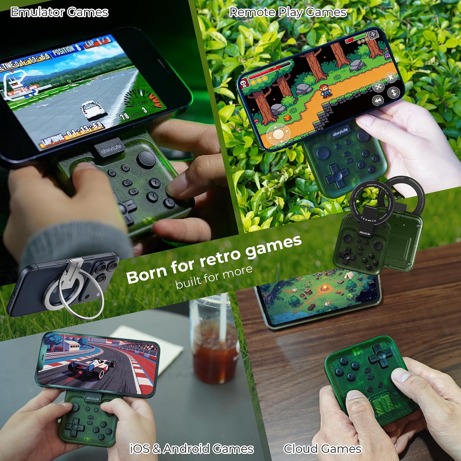 Thumbnail 6 de abxylute M4 Snap-On Mobile Gaming Controller (Green): Pocket-Sized Power for Android & iPhone