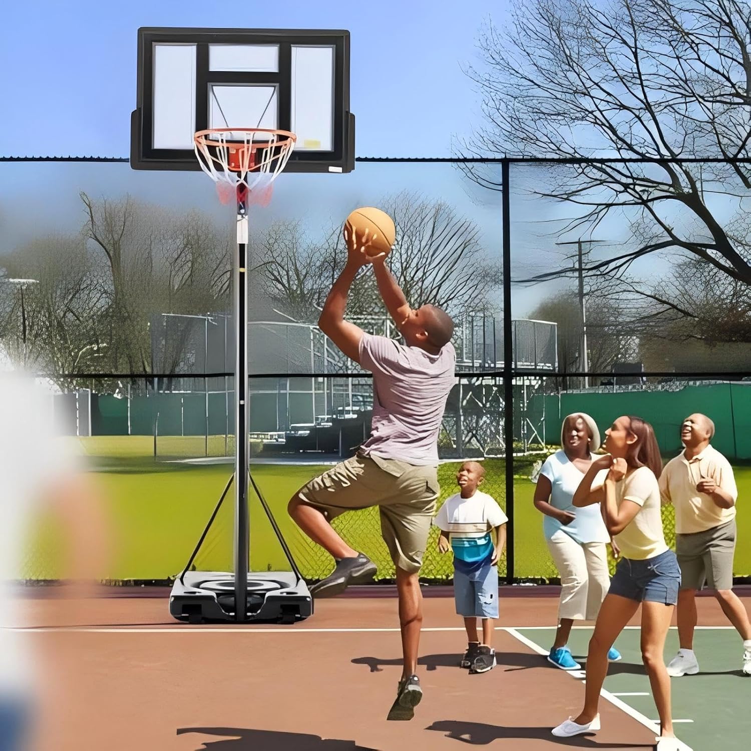 Thumbnail 6 de DUMOS 6.1-10FT Adjustable Portable Basketball Hoop with 44-Inch Backboard