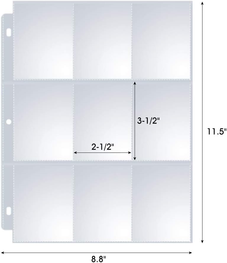 Detalle de Sooez SZ-13-10 Trading Card Sleeves, 36 Double-Sided Pages, PVC-Free
