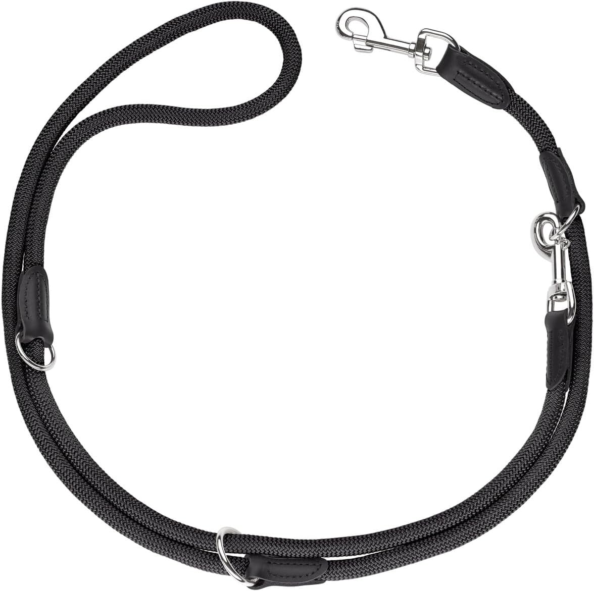 Detalle 2 de HUNTER Verstellbare Hundeführleine FREESTYLE – 3-fach verstellbar, schwarz, robust & wetterfest