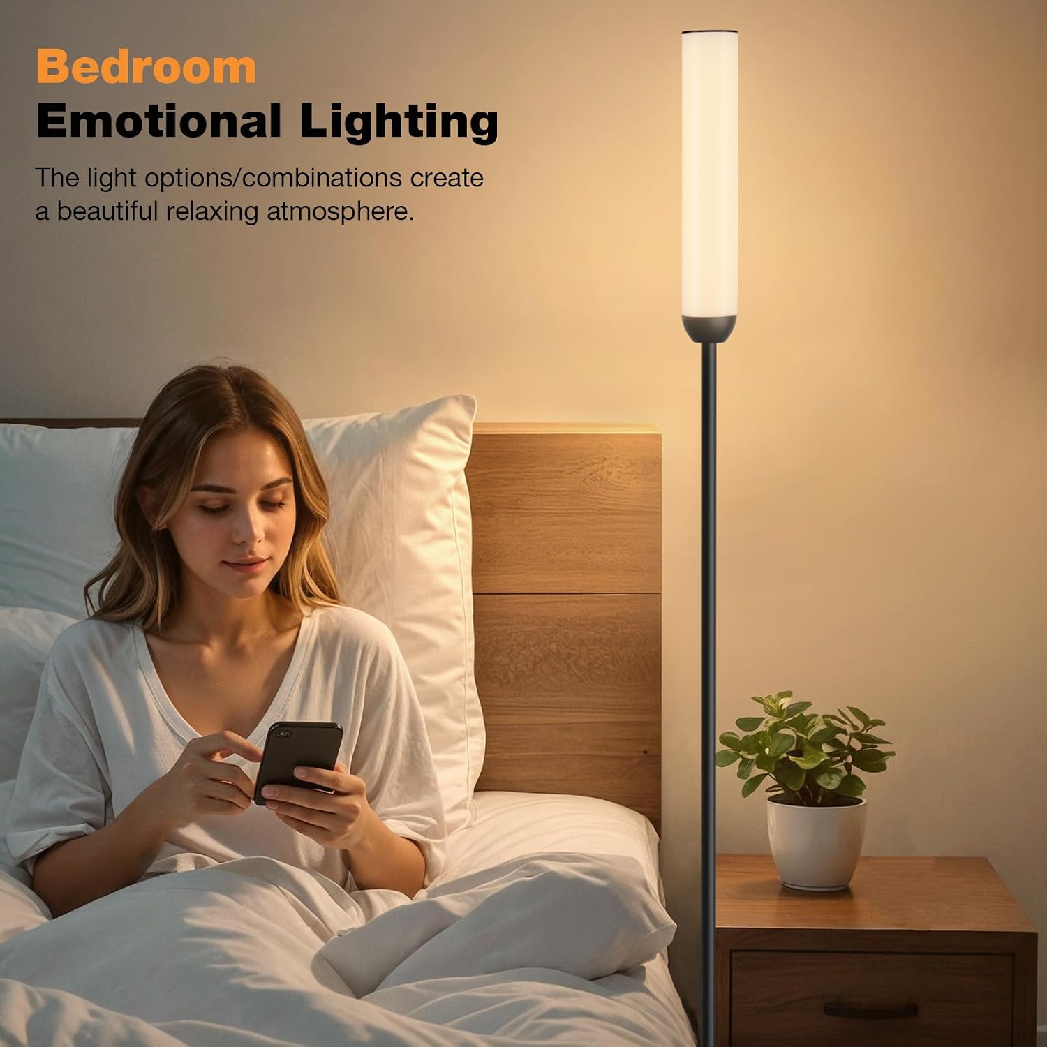 Thumbnail 2 de Ambimall LED Floor Lamp with Remote, Stepless Dimming and 3000K–6500K Light