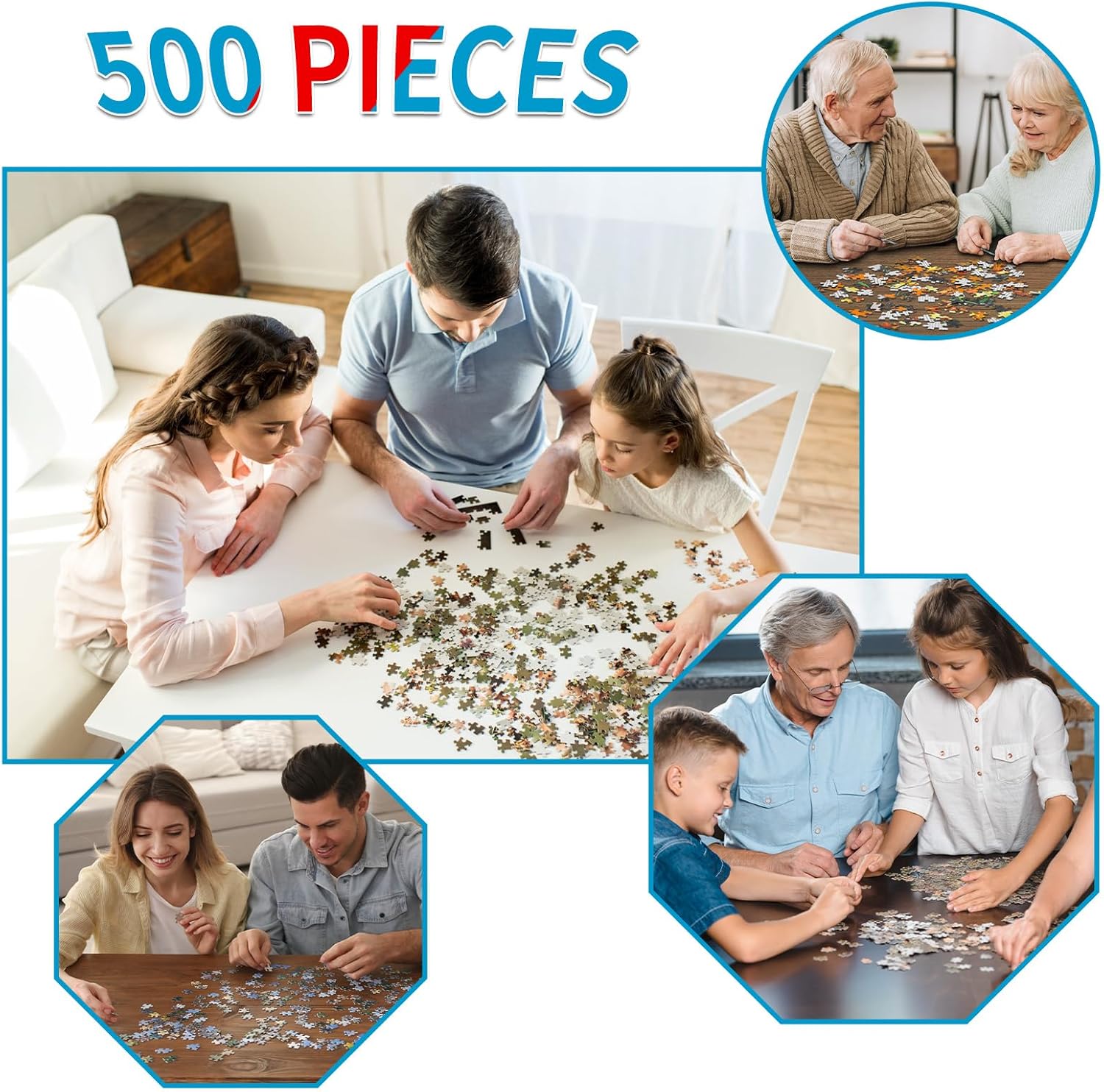 Thumbnail 4 de Puzzles 500 Pieces for Adults: Camping Cat – Classic 500 Piece Jigsaw