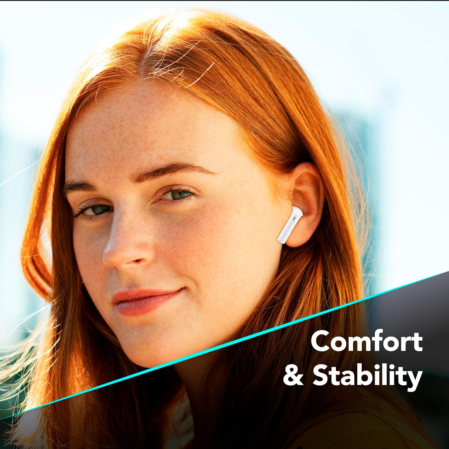 Detalle de Cellularline CORE True Wireless Bluetooth-Kopfhörer mit LED-Ladehülle, Touch-Steuerung und Double Master (weiß)