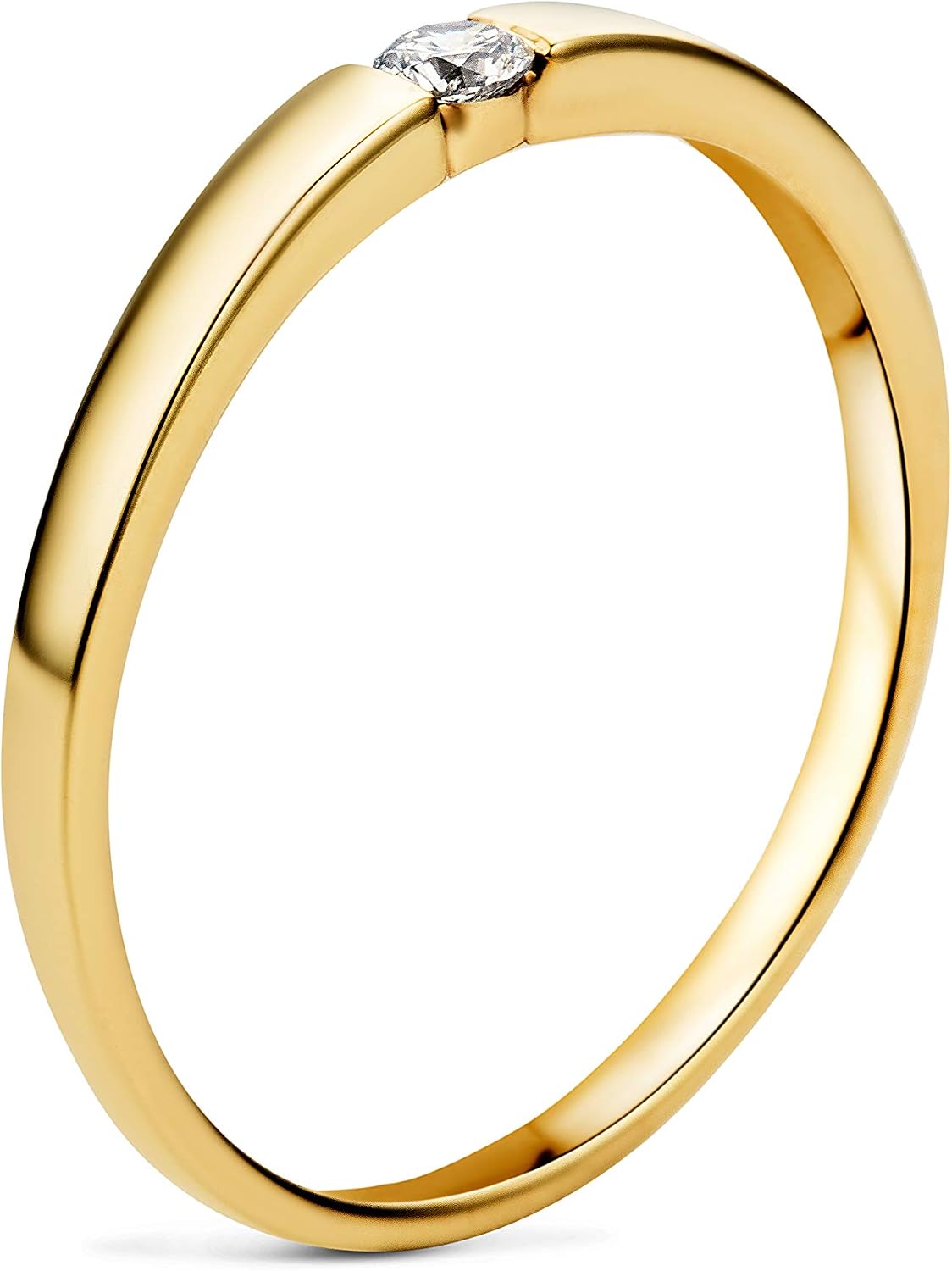 Detalle de OROVI anello donna Oro 8Kt con Diamante 0,05 ct