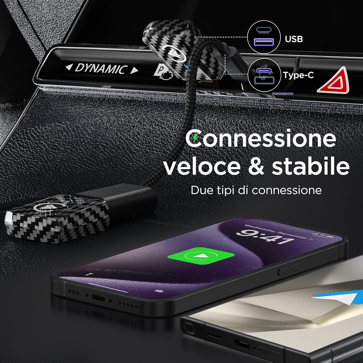 Thumbnail 6 de MSXTTLY Adattatore Wireless CarPlay e Android Auto U2AC-01: Trasforma CarPlay e Android Auto in Wireless