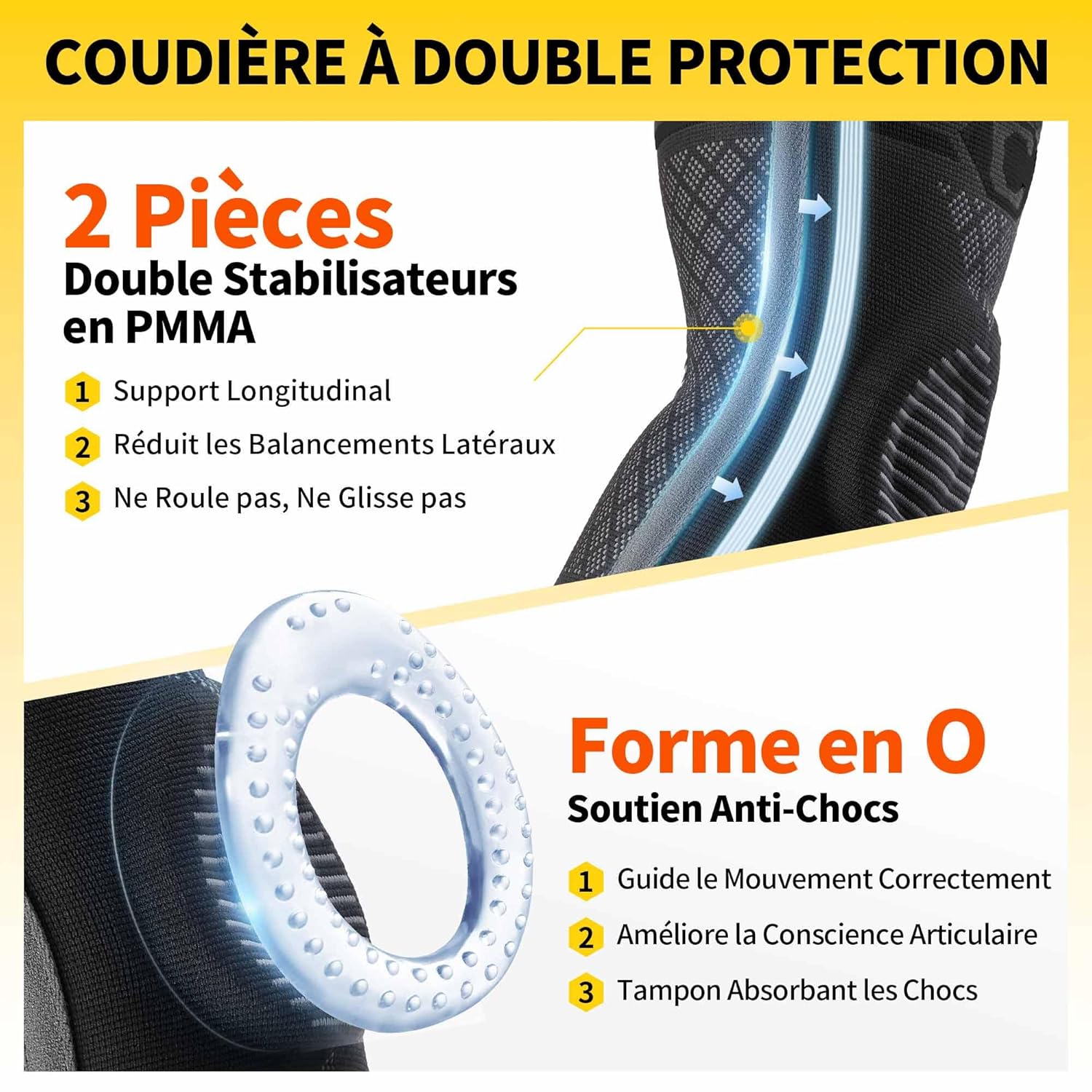 Detalle de Cambivo 2x coudière tendinite avec rembourrage ⚙