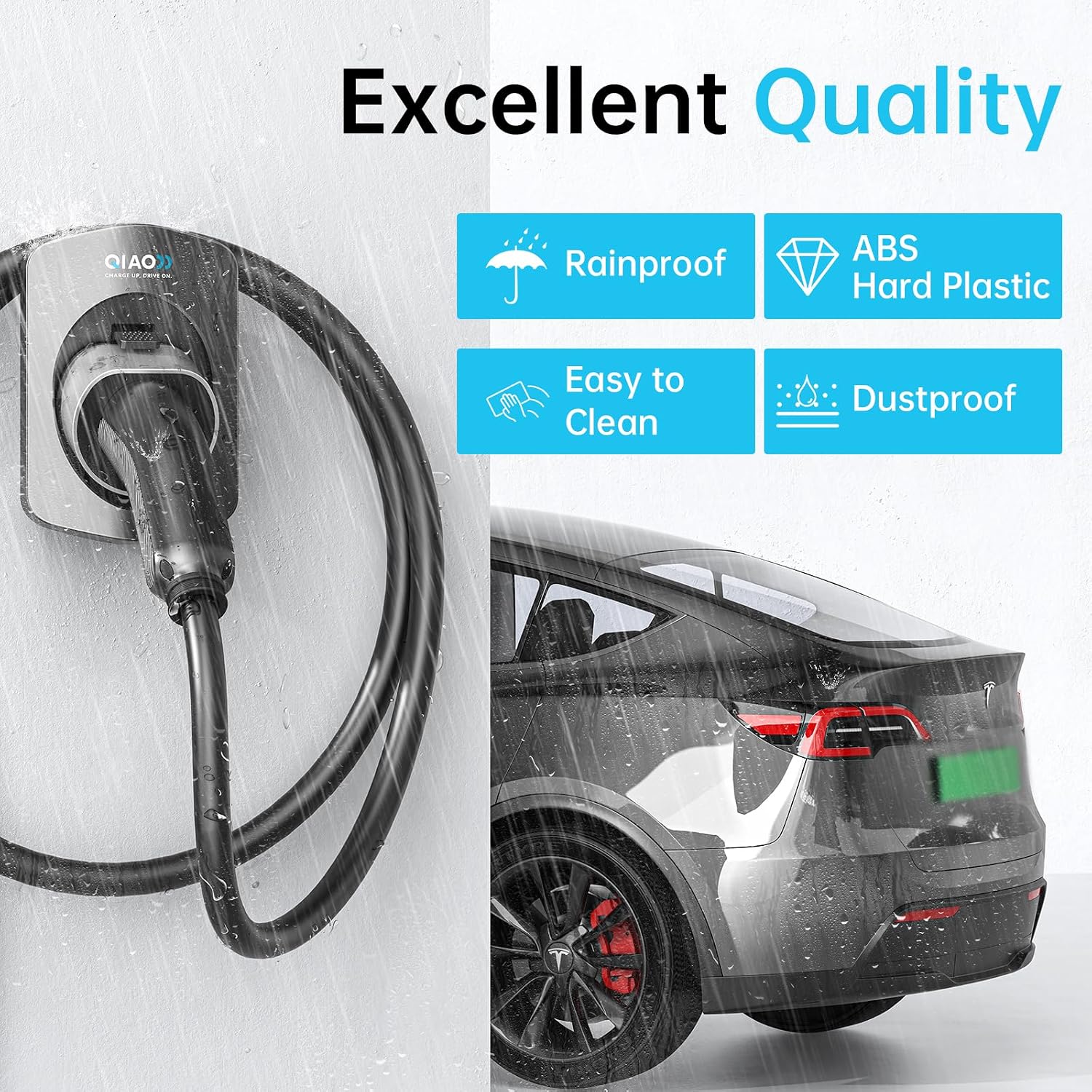 Thumbnail 4 de QIAO)) Type 2 EV Charger Holder – Wall Mount Cable organiser for Type 2 AC charging cables