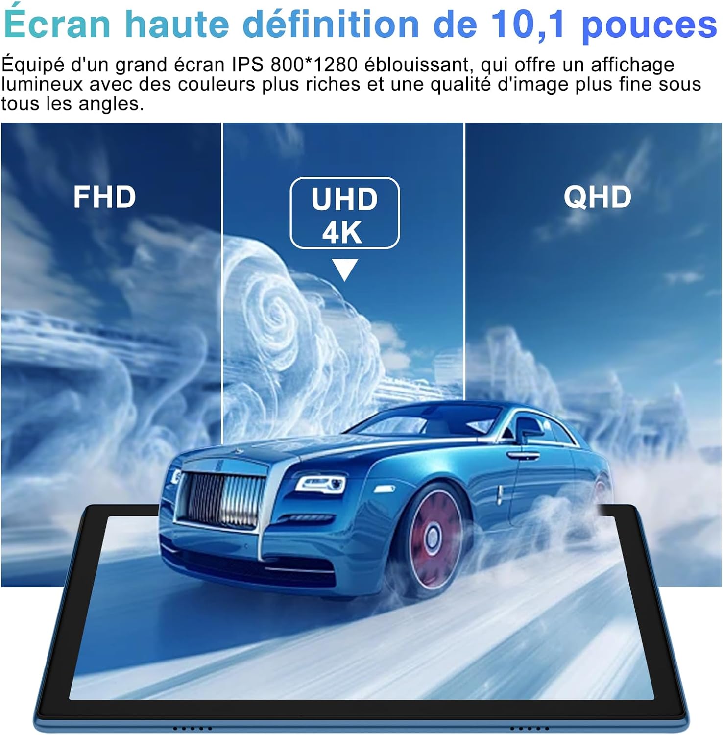 Detalle de SUAAT Tablet Android Octa Core da 10 pollici con 22 GB RAM, 128 GB ROM, 5G WiFi, FHD, Tastiera, Mouse e Custodia