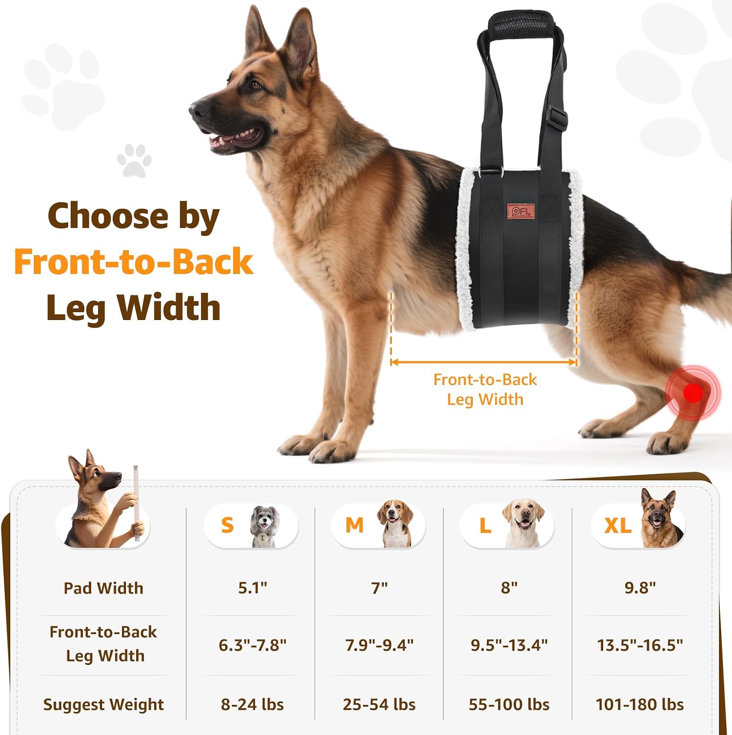 Detalle de PICK FOR LIFE Adjustable Dog Lifting Harness XL