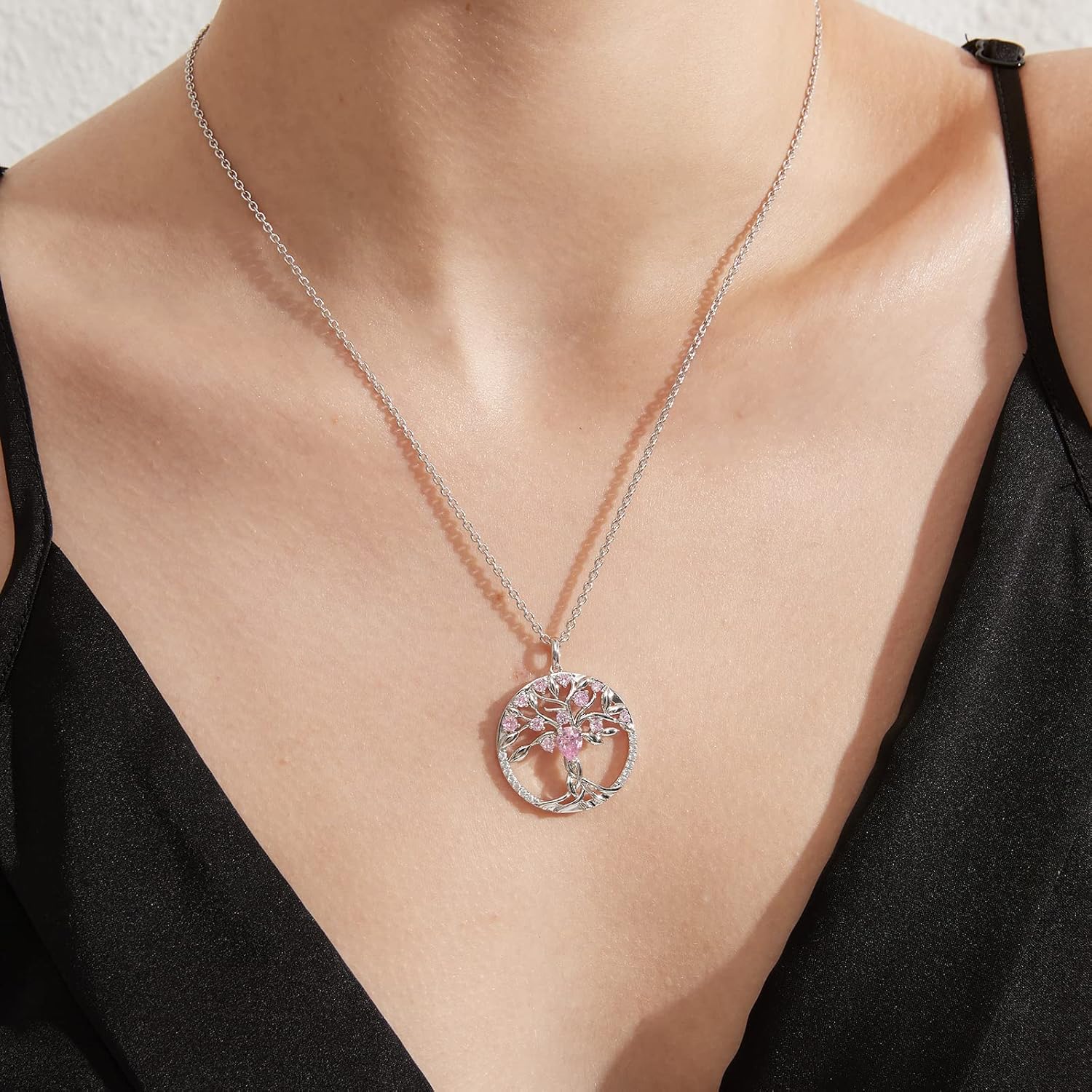 Thumbnail 5 de jiamiaoi Kette Damen „Baum des Lebens“ Silber mit Zirkonia – Anhänger & 50 cm Halskette