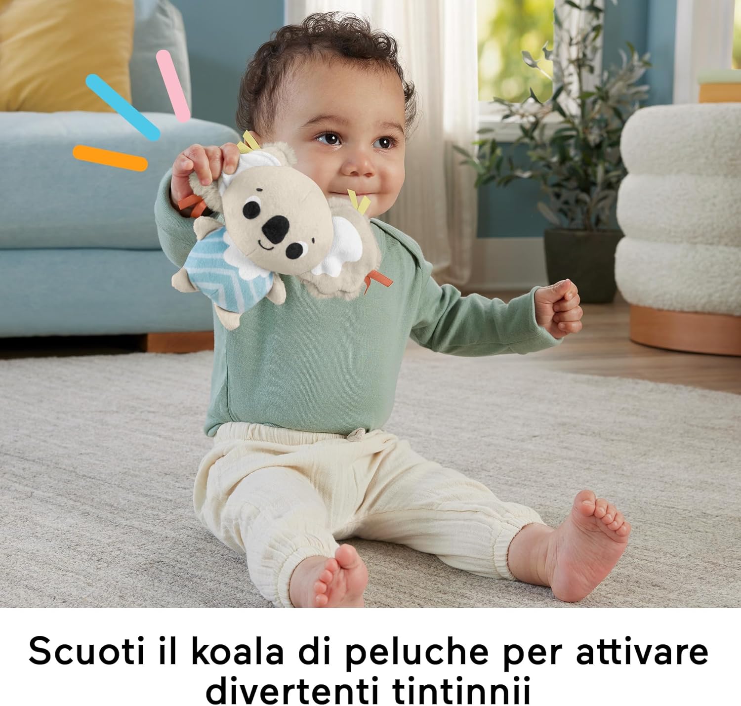 Detalle de Fisher-Price Palestrina multisensoriale per neonati HRB15 con arco e 6 giochi portatili
