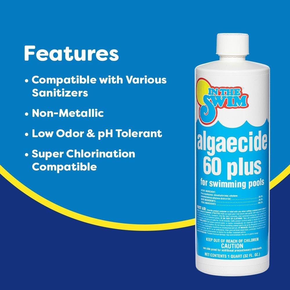 Detalle de In The Swim Y1300 Algaecide 60 Plus for Pools, 1 Quart